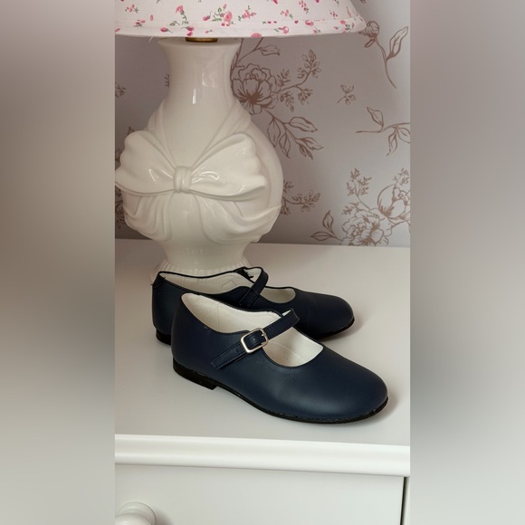 Elegant Navy Kids Dress Shoes - Picture 3 of 4